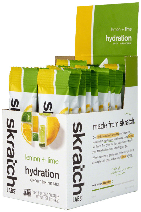 Load image into Gallery viewer, Skratch Labs Sport Hydration Drink, Drink Mix, Lemon/Lime, Individual Packs, 20 servings, 20pcs