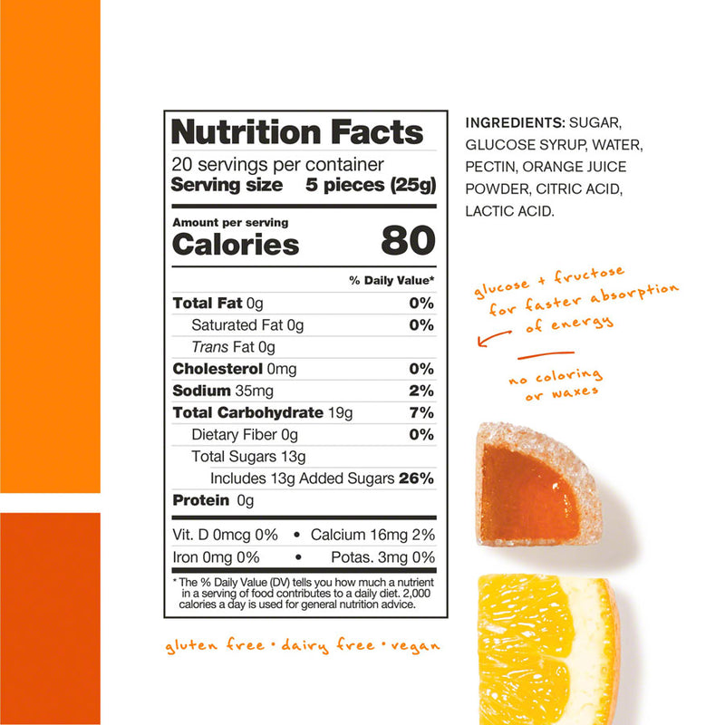 Load image into Gallery viewer, Skratch Labs Energy Chews Sport Fuel - Orange, Box of 10 Pack of 10