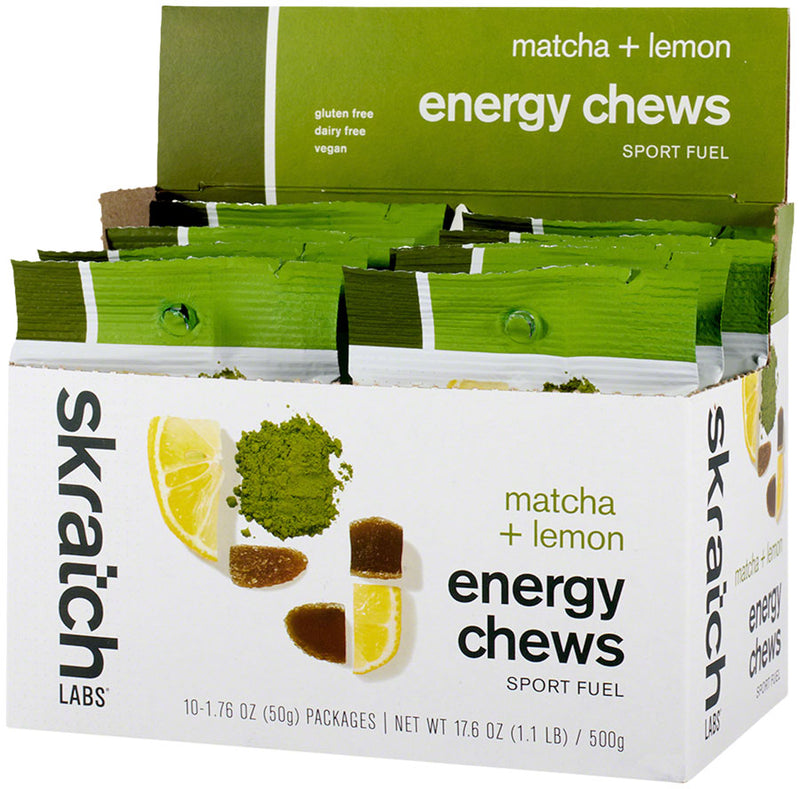 Load image into Gallery viewer, Skratch Labs Energy Chews Sport Fuel - Matcha + Lemon, Box of 10 Pack of 10