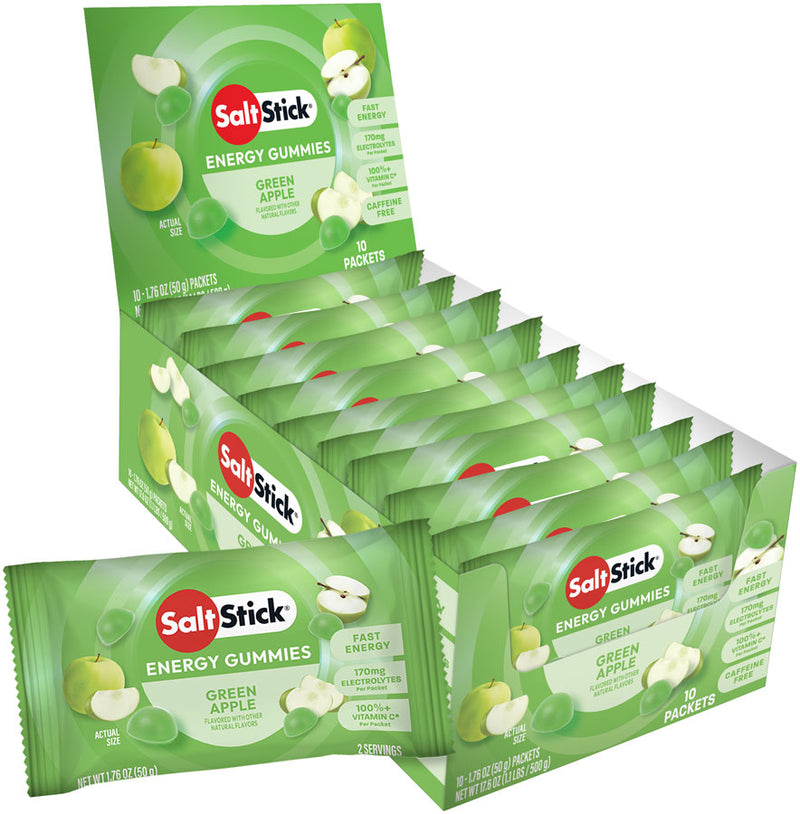 Load image into Gallery viewer, SaltStick Green Apple Energy Gummies - Pack of 10