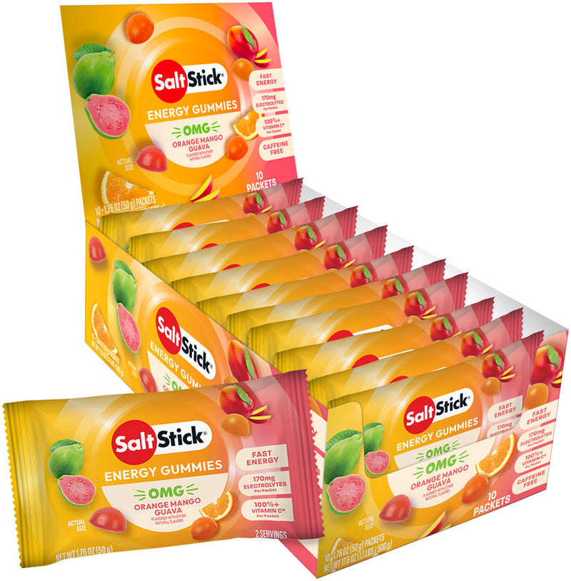 Load image into Gallery viewer, SaltStick (Bonk Breaker) Energy Gummies, OMG (Org/Mango/Guava) 10/Count Carton