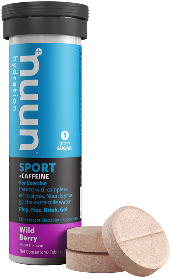 Load image into Gallery viewer, Nuun Sport + Caffeine Hydration Tablets: Wild Berry, Box of 8 Tubes