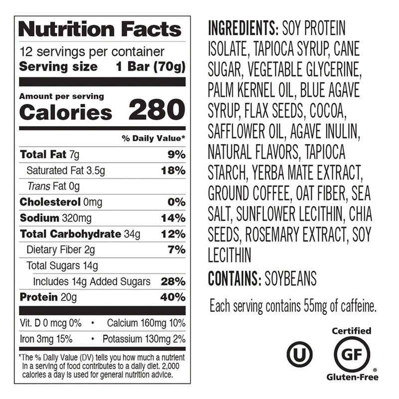 Load image into Gallery viewer, ProBar Protein Bar Coffee Crunch with 55mg of Caffeine Box of 12 20g Protein Pack of 12