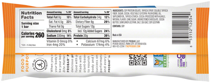 Load image into Gallery viewer, ProBar Protein Bar Chocolate Bliss with 55mg of Caffeine Box of 12 20g Protein