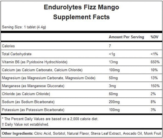 Hammer Endurolytes Fizz: Mango Box of 12