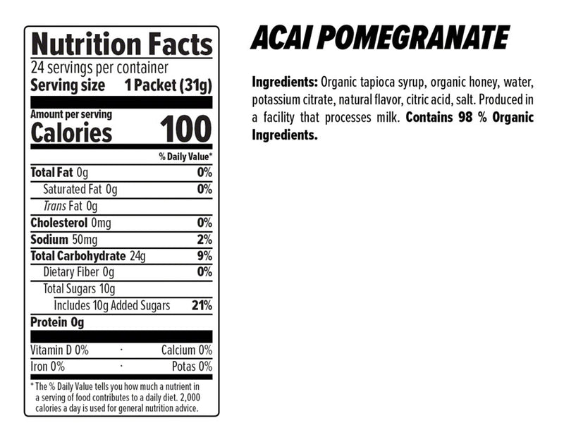 Load image into Gallery viewer, Honey Stinger Organic Energy Gel Box of 24 Energy Pomegranate Box of 24 Yes