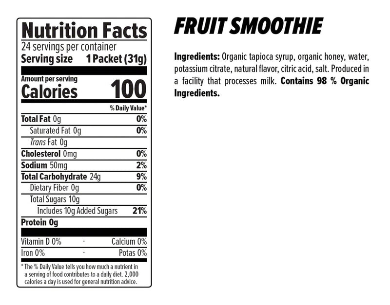 Load image into Gallery viewer, Honey Stinger Organic Energy Gel Box of 24 Energy Fruit Smoothie Box of 24 Yes