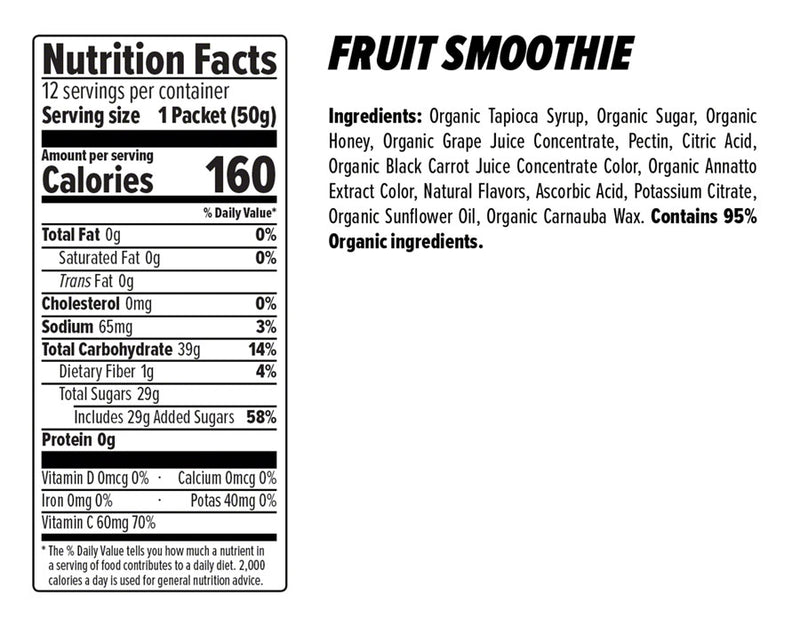 Load image into Gallery viewer, Honey Stinger Certified Organic Energy Chews Fruit Smoothie Bx of 12 Gluten Free