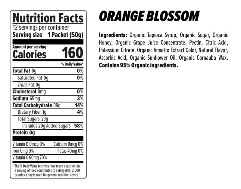 Load image into Gallery viewer, Honey Stinger Organic Energy Chews Box of 12 Energy Orange Box of 12 Yes