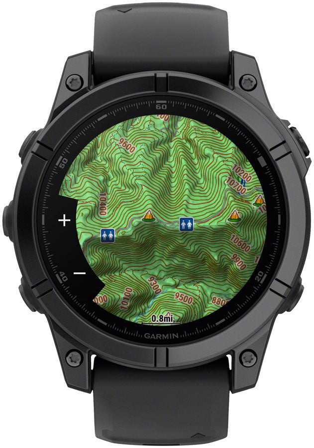Load image into Gallery viewer, Garmin fenix E Smartwatch - 47mm, AMOLED, Slate Gray Steel with Black Silicone Band