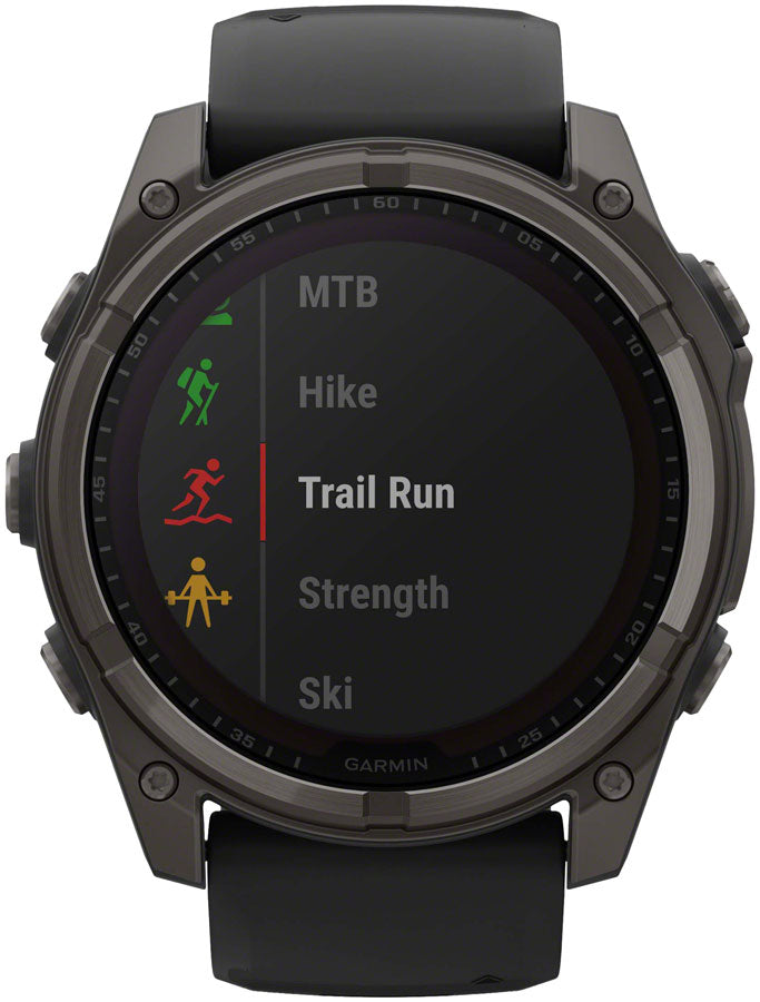 Load image into Gallery viewer, Garmin fenix 8 Smartwatch - 51mm, Solar, Sapphire, Carbon Gray DLC Titanium with Black/Pebble Gray Silicone