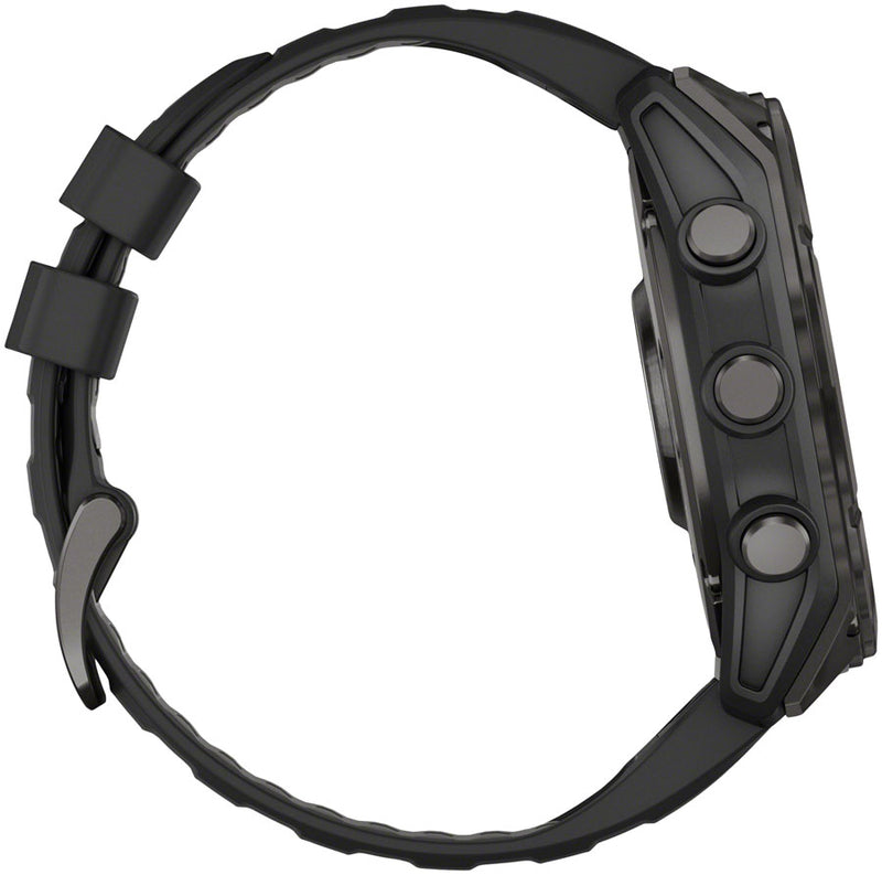 Load image into Gallery viewer, Garmin fenix 8 Smartwatch - 51mm, AMOLED, Sapphire, Carbon Gray DLC Titanium with Black/Pebble Gray Silicone