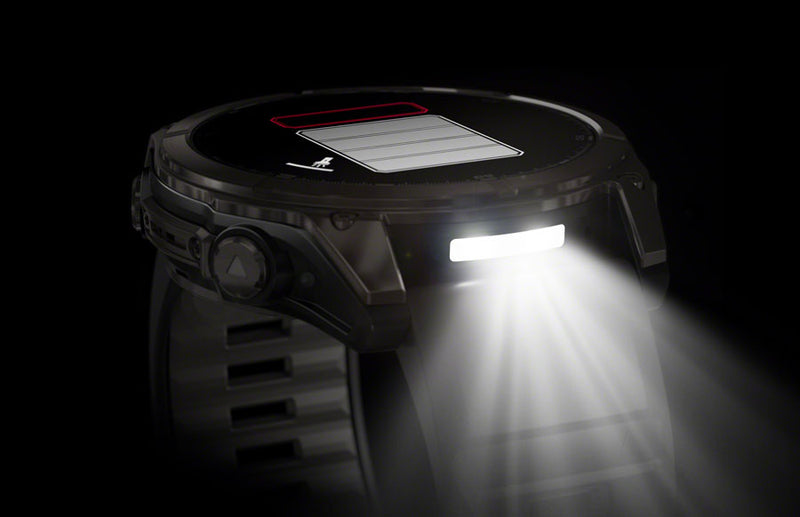 Load image into Gallery viewer, Garmin fenix 8 Smartwatch - 51mm, AMOLED, Sapphire, Carbon Gray DLC Titanium with Black/Pebble Gray Silicone