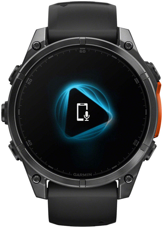Load image into Gallery viewer, Garmin fenix 8 Smartwatch - 47mm, AMOLED, Sapphire, Carbon Gray DLC Titanium with Black/Pebble Gray Silicone