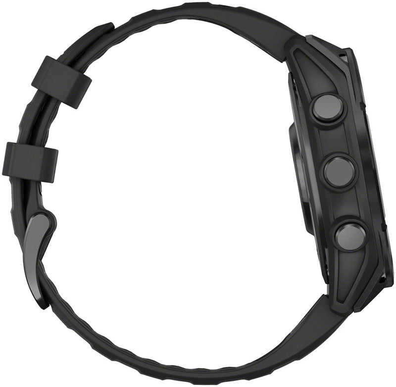 Load image into Gallery viewer, Garmin fenix 8 Smartwatch - 47mm, AMOLED, Sapphire, Carbon Gray DLC Titanium with Black/Pebble Gray Silicone