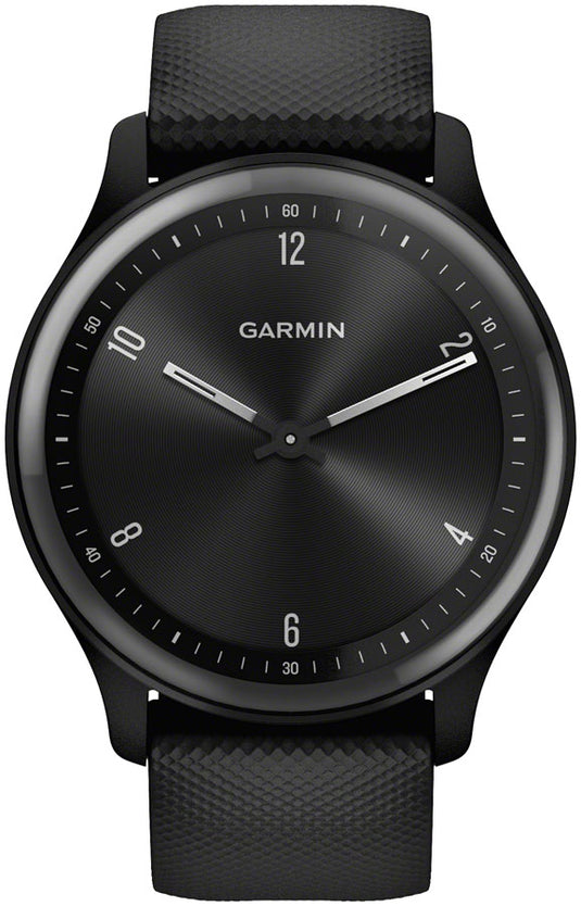 Garmin vívomove Sport Hybrid Smartwatch - 40mm, Black Case, Slate Accents, Silicone Band