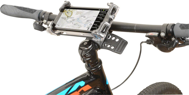 Load image into Gallery viewer, Delta Hefty Holder Plus Smartphone Bike Mount - Clear Gray
