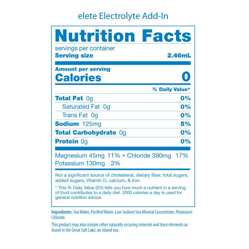 Load image into Gallery viewer, Elete Hydration Electrolyte Add-In, 250ml (8.3oz) Refill Bottle