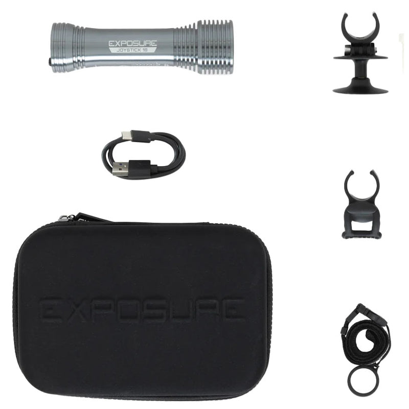 Load image into Gallery viewer, Exposure Lights Joystick 18 Helmet Light, Gun Metal Black