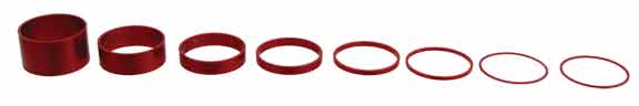 Load image into Gallery viewer, Endless Bike Fibonacci 1sp Spacer Kit, 8pc, Red
