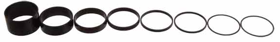 Load image into Gallery viewer, Endless Bike Fibonacci 1sp Spacer Kit, 8pc, Black