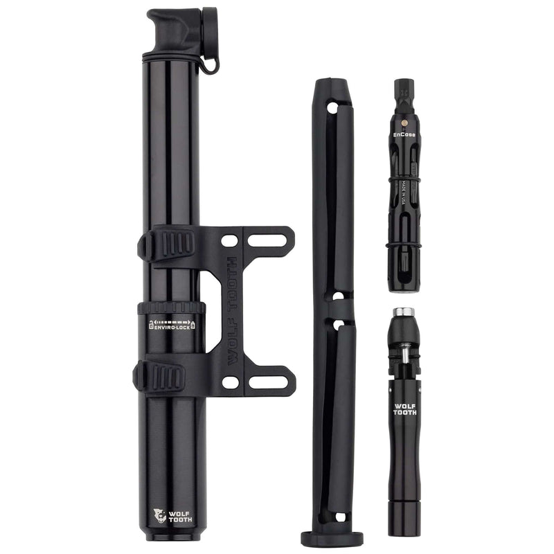 Load image into Gallery viewer, Wolf Tooth EnCase 85cc Pump with Tubeless Tire Plug Tool - Waterproof Aluminum Presta Pump for Mountain, Gravel & Fat Bikes