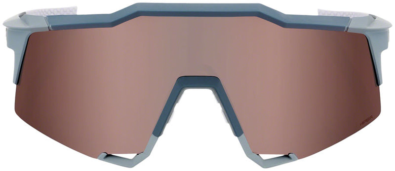 Load image into Gallery viewer, 100% Speedcraft Sunglasses - Soft Tact Stone Gray, HiPER Crimson Silver Mirror Lens