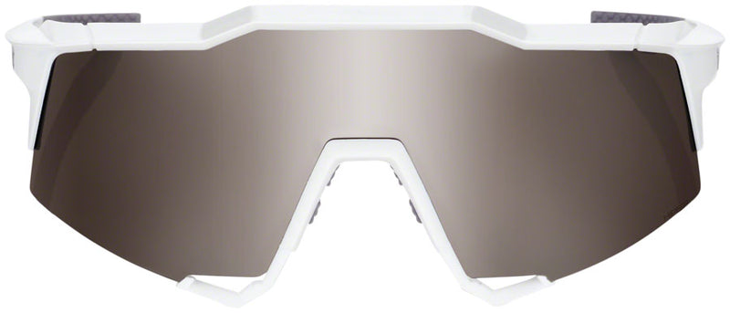 Load image into Gallery viewer, 100% Speedcraft Sunglasses - Matte White, HiPER Silver Mirror Lens
