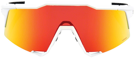 100% Speedcraft Sunglasses - Soft Tact Off White, HiPER Red Multilayer Mirror Lens