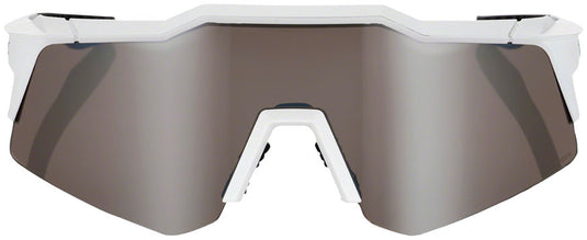 100% Speedcraft XS Sunglasses - Matte White, HiPER Silver Mirror Lens