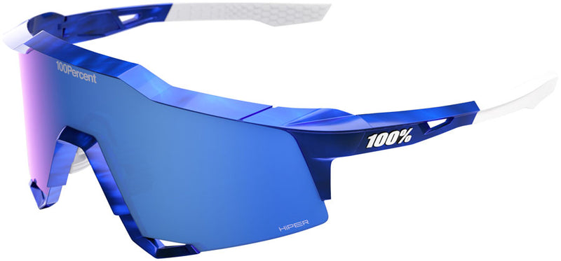 Load image into Gallery viewer, 100% Speedcraft Sunglasses - LE RBH Gloss Blue Holographic/Hiper Royal Blue Mirror Lens