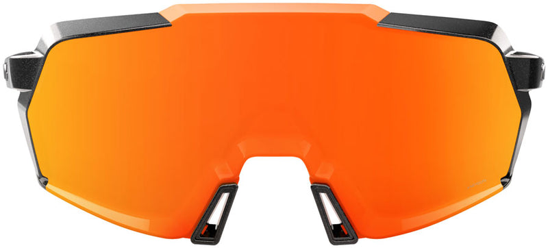 Load image into Gallery viewer, 100% Korbin Sunglasses - Gloss Metallic Black/Hiper Red Mirror Lens