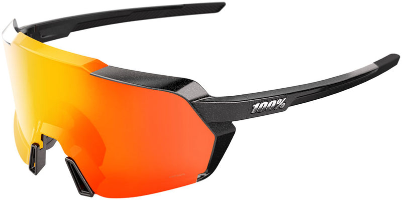 Load image into Gallery viewer, 100% Korbin Sunglasses - Gloss Metallic Black/Hiper Red Mirror Lens