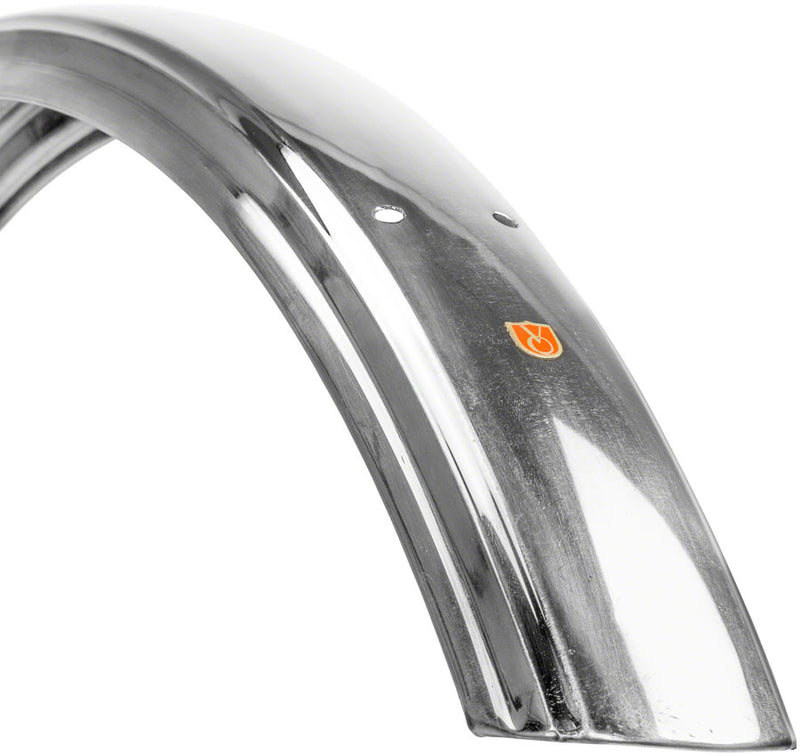 Load image into Gallery viewer, Velo Orange Fluted 700c x 63 Fender Set: Polished Silver (700c x 55)