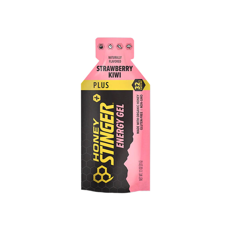 Load image into Gallery viewer, Honey Stinger Organic Energy Gel Box of 24 Energy Strawberry/Kiwi Caffeine Box of 24 Yes