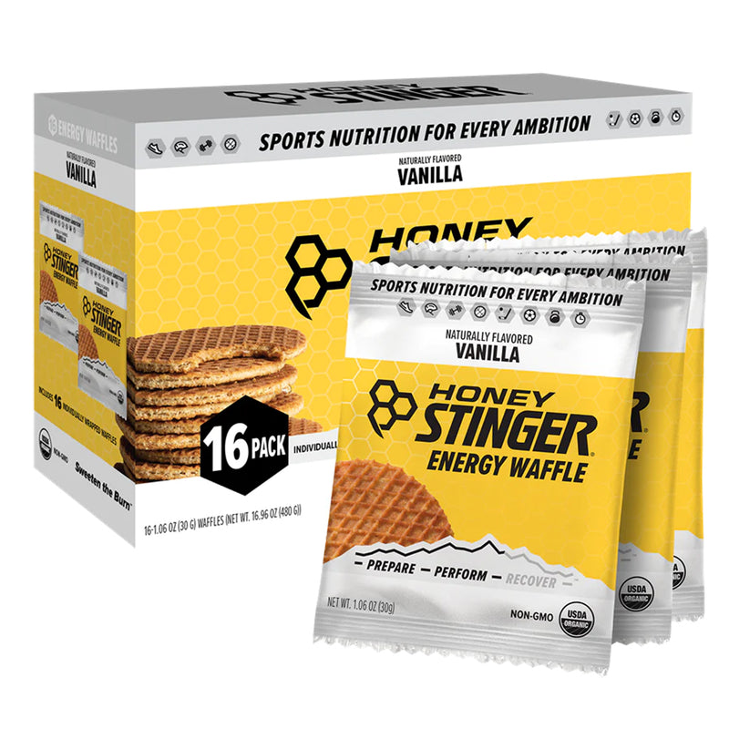 Load image into Gallery viewer, Honey Stinger Organic Stinger Waffle Box of 12 Energy Vanilla Box of 12 Yes