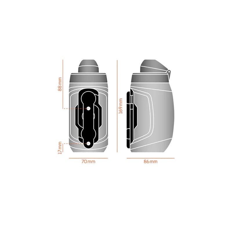 Load image into Gallery viewer, Fidlock TWIST Deluxe Water Bottle Cage Set - Bike Base, Bolt-On, 450ml, Smoke