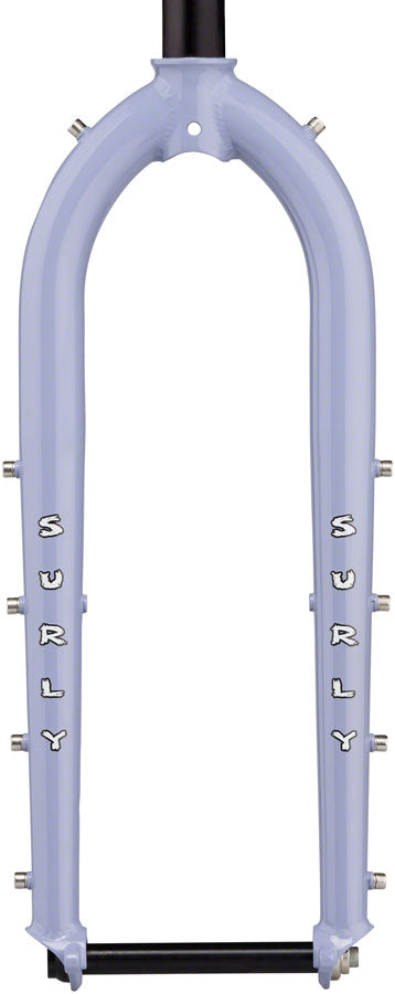 Load image into Gallery viewer, Surly Dinner Fork - 27.5", 15x110mm Thru-Axle, 1-1/8" Straight Steerer, 420mm Axle To Crown, Steel, Purple Dust Bunny