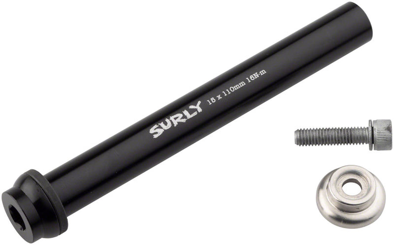Load image into Gallery viewer, Surly Front Thru-Axle - 15x110 mm, Chromoly, Black