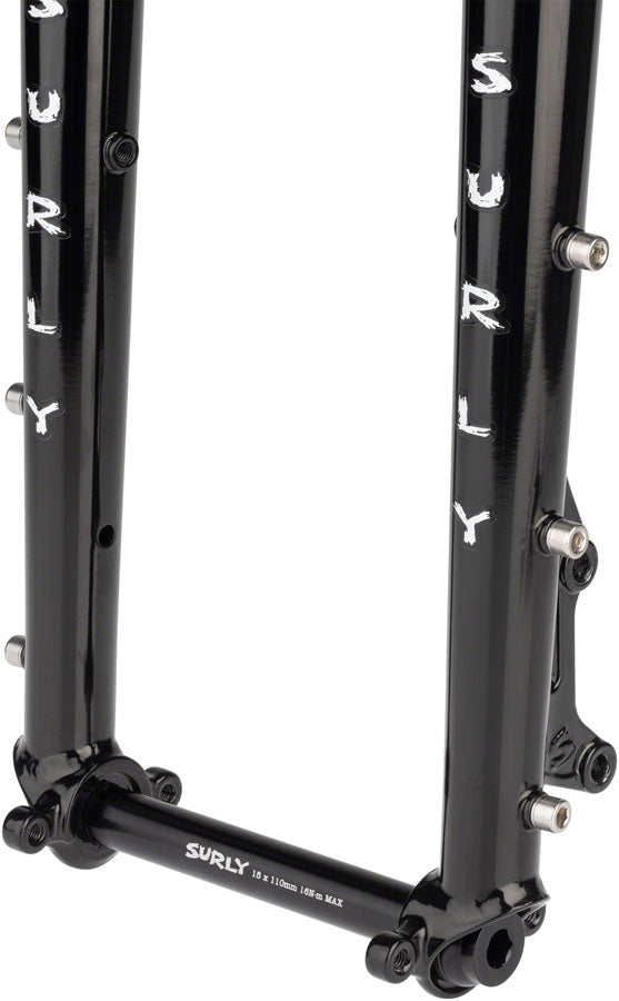 Load image into Gallery viewer, Surly Dinner Fork - 27.5", 15x110mm Thru-Axle, 1-1/8" Straight Steerer, 420mm Axle To Crown, Steel, Black