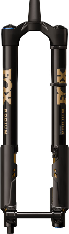 Load image into Gallery viewer, FOX Factory Podium Inverted Suspension Fork - 29", 160 mm, 20TA x 110 mm, 44mm Offset, GRIP X2, 68HT Crown, Black/Podium
