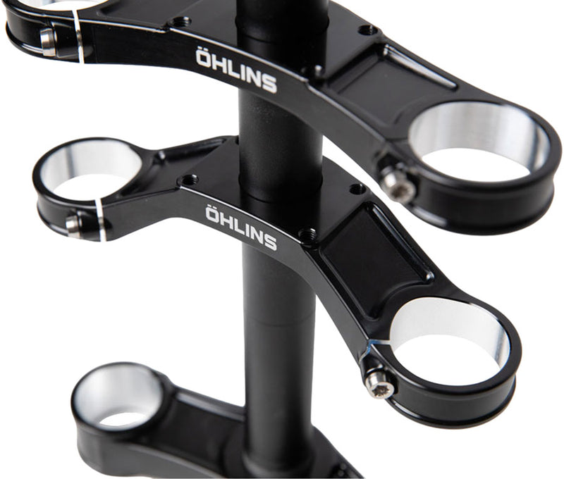 Load image into Gallery viewer, Ohlins DH38 m.2 Suspension Fork Crownset - 54mm Offset, Flat and Riser Upper Crowns, Includes Fork Bumpers