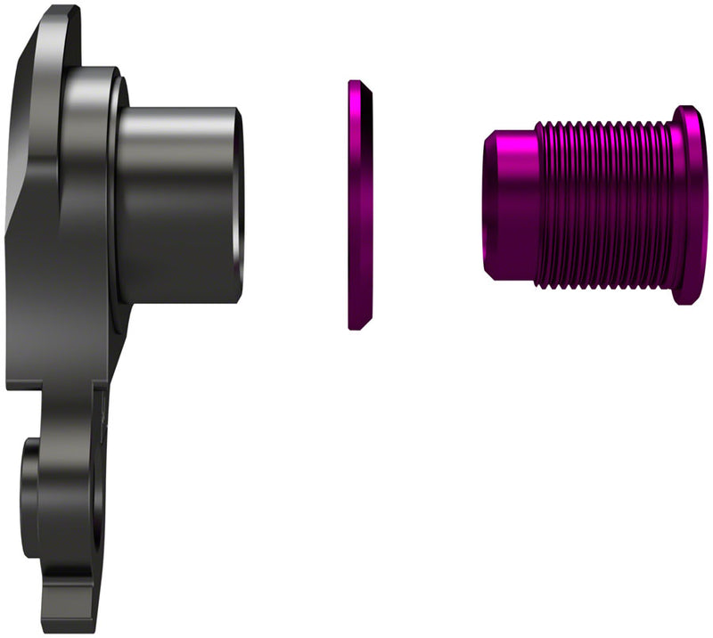 Load image into Gallery viewer, Wheels Manufacturing Universal Derailleur Hanger - 404-7, For Frames designed to accept SRAM UDH, Black/Purple
