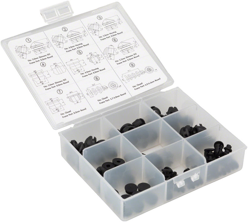 Load image into Gallery viewer, Jagwire Frame Plug Combo Box for Housing, Di2, and Closed-Type