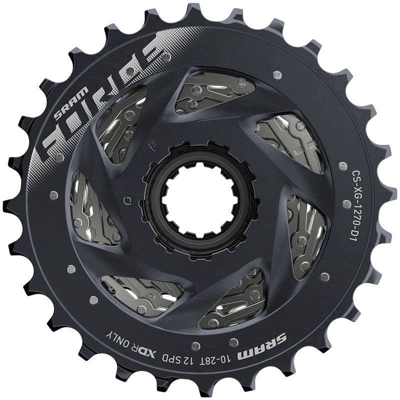 Load image into Gallery viewer, SRAM Force AXS XG-1270 Cassette - 12-Speed, 10-28t, Silver, For XDR Driver Body, D1