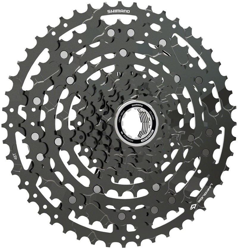 Load image into Gallery viewer, Shimano CUES  CS-LG400-10 Cassette - 10-Speed, 11-48t, LINKGLIDE, Black
