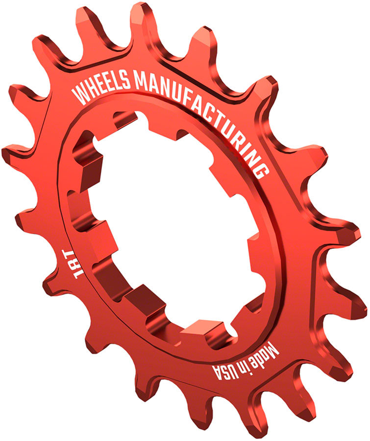 Load image into Gallery viewer, Wheels Manufacturing SOLO-SPEED Cog - 18t, Fits SOLO-SPLINE and SOLO-XD kits, Red
