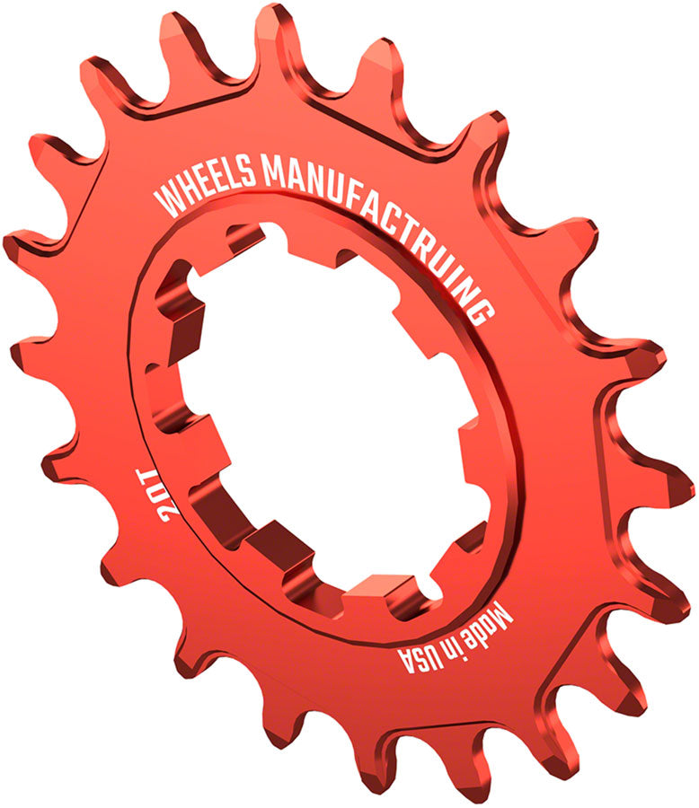 Load image into Gallery viewer, Wheels Manufacturing SOLO-SPEED Cog - 20t, Fits SOLO-SPLINE and SOLO-XD kits, Red