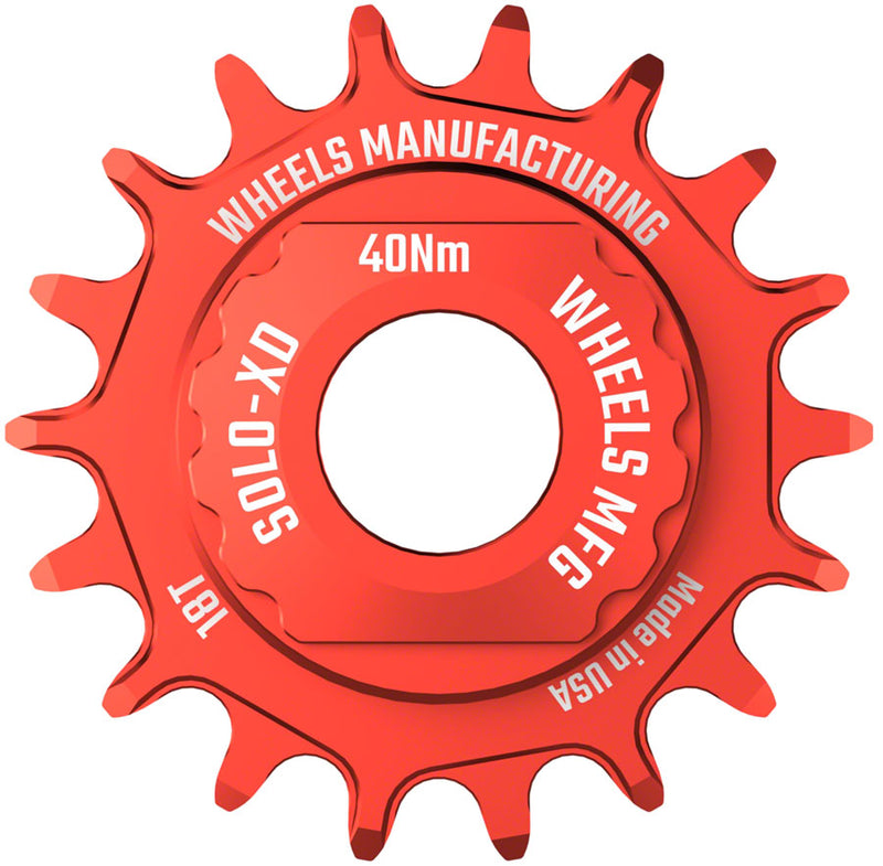 Load image into Gallery viewer, Wheels Manufacturing SOLO-XD XD/XDR Single Speed Conversion Kit - 18t, For SRAM XD/XDR Freehub, Red