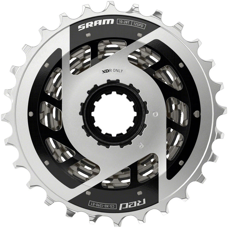 Load image into Gallery viewer, SRAM RED XG-1290 Cassette - 12-Speed, 10-28t, For XDR Driver Body, Silver, E1